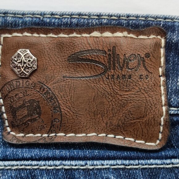 Silver Jeans Tuesday Crop denim blue women's size W28 - Picture 5 of 16